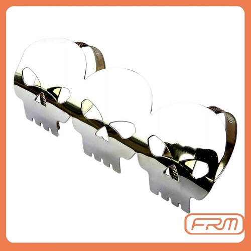 Защита для глушителя мотоцикла череп FRM-1239 хром