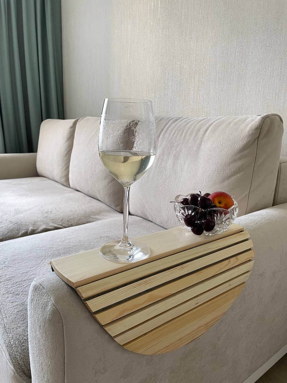 фото Накладка на диван Гибкий столик 42.5 дуб коньяк Альянс круглый