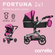 Коляска-трансформер для кукол Carrello "Fortuna", с поворотными к...