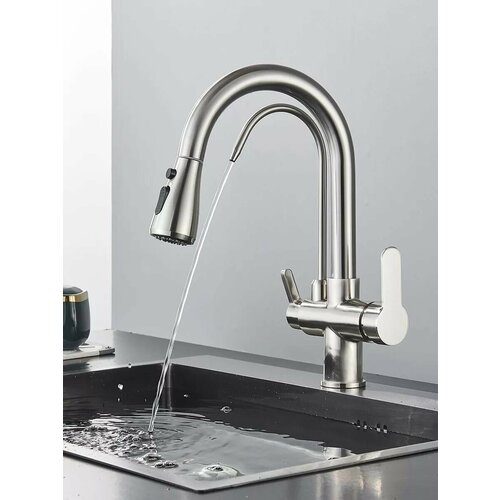 фото Смеситель для кухни гибкий с фильтром wermixer