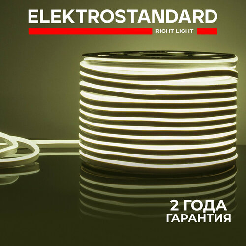 Уличный гибкий неон односторонний Elektrostandard LS001 220В 2835 9.6 Вт/м 120 Led/м 6500K холодный белый свет, 50 метров, IP67