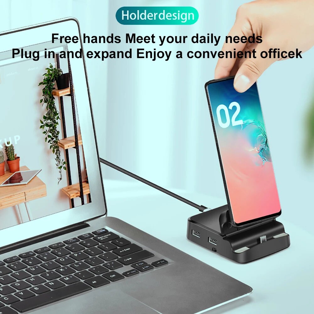Док-станция kebidumei 8 в 1 USB Type-C на HDMI, 8 IN 1 — фото 1