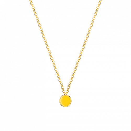 Чокер Velichenko, серебро, 925 проба, родирование, эмаль, длина 42 см., желтый