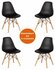 Комплект стульев 4 шт. TetChair CINDY (EAMES) (mod. 1801), черный