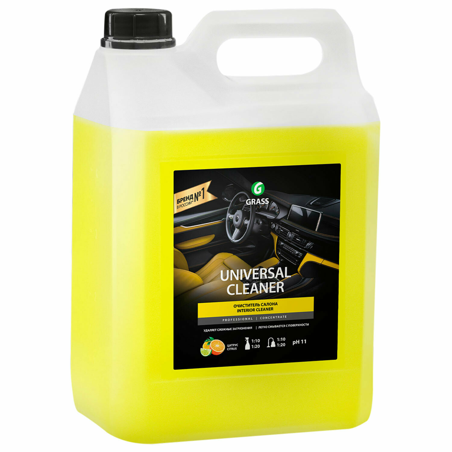 Высокопенный универсальный очиститель салона 5,4 кг, GRASS UNIVERSAL CLEANER, концентрат, 125197 — фото 1