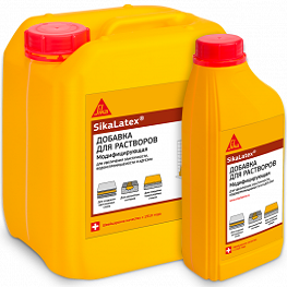 Добавка в Цементный Раствор Sika SikaLatex 1л для Устройства Адгезионного Слоя Водная Дисперсия.