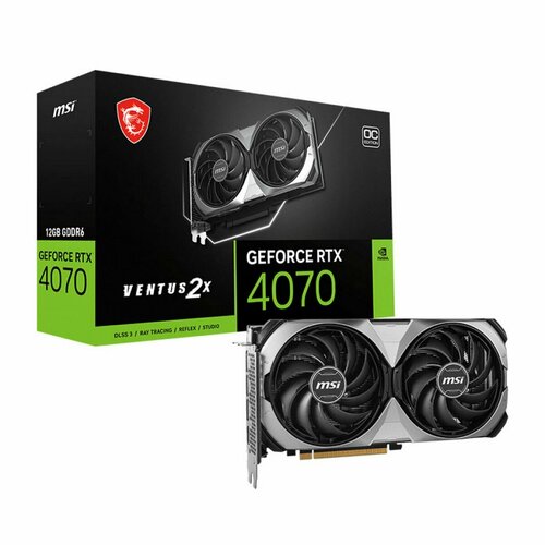 Видеокарта MSI RTX4070 VENTUS 2X E1 OC 12GB GDDR6 192bit 3xDP HDMI 2FAN RTL 78428₽