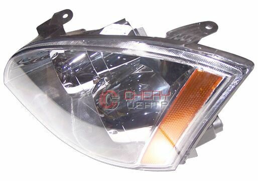 Фара передняя левая для Chery Fora, Vortex Estina (с корректором, оранж. поворотом)
