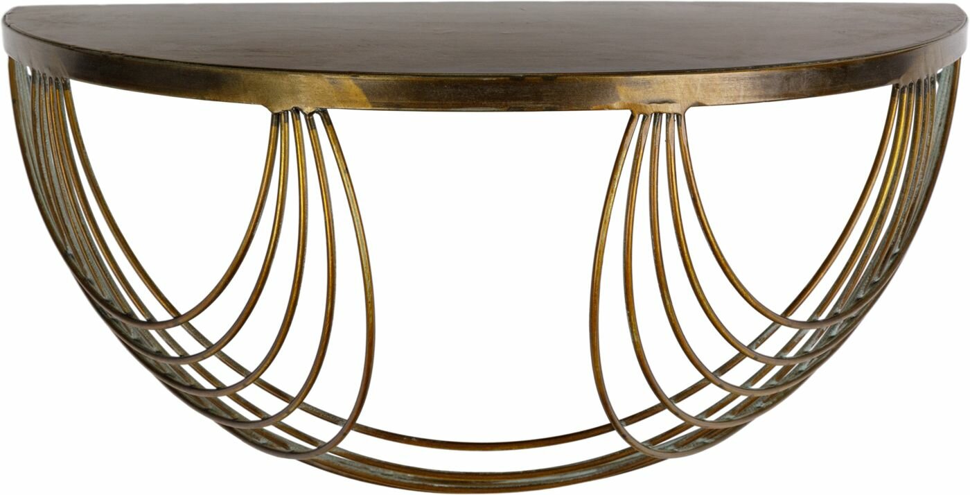 Настенная консоль Glasar, 57-072/1, металл, 50х25х25 см, коричневая