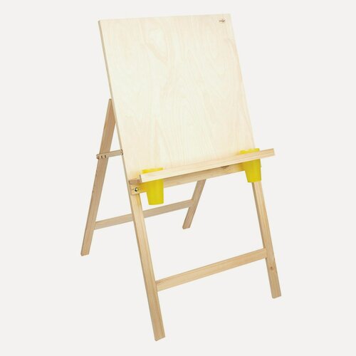 Изображение товара Мольберт напольный Гамма "Хлопушка", планшет 60x60см, высота 120см, съемная полка, 2 стакана в комплекте (611191)