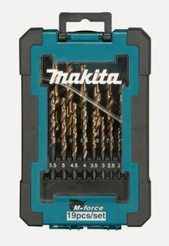 Изображение товара Набор сверл Makita D-67583 M-force (1-10 мм; шаг 0.5 мм) 19шт.