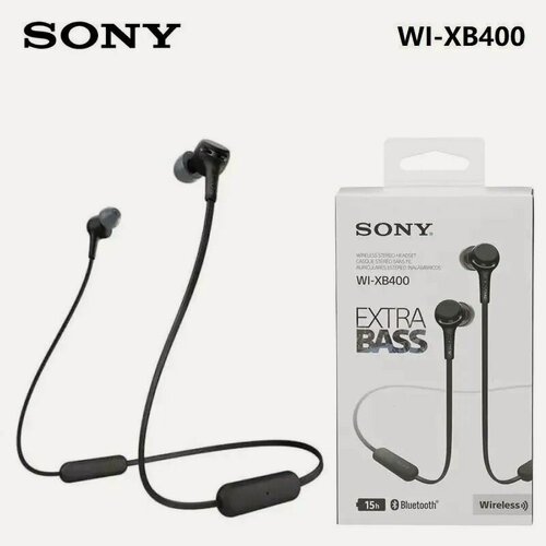 Изображение товара Беспроводные наушники Sony WI-XB400 Extra Bass, USB Type-C, черный