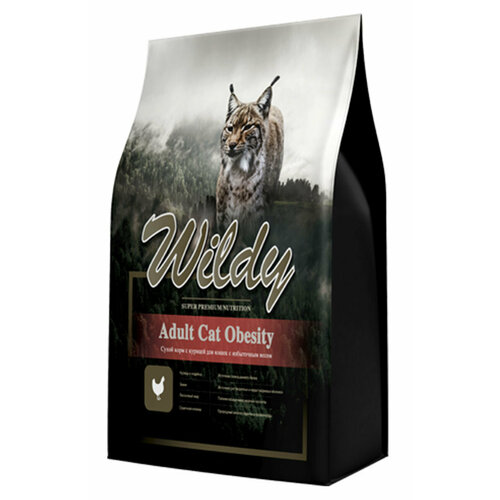 Сухой корм Wildy Adult Cat Obesity для кошек с избыточным весом с курицей 3кг