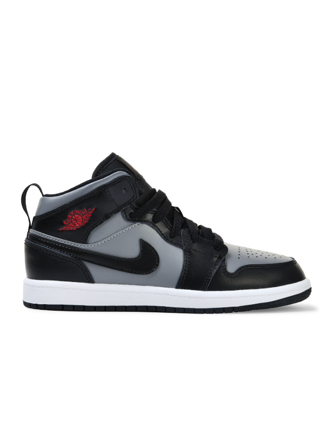 Кроссовки NIKE Air Jordan 1 Mid, размер 32 (1.5Y), черный — фото 1