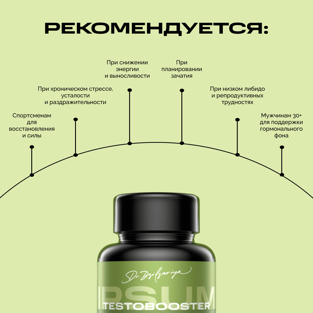 Препараты Для Повышения Тестостерона Testobooster/Тестобустер витамины для мужчин IPSUM 60 вега капсул