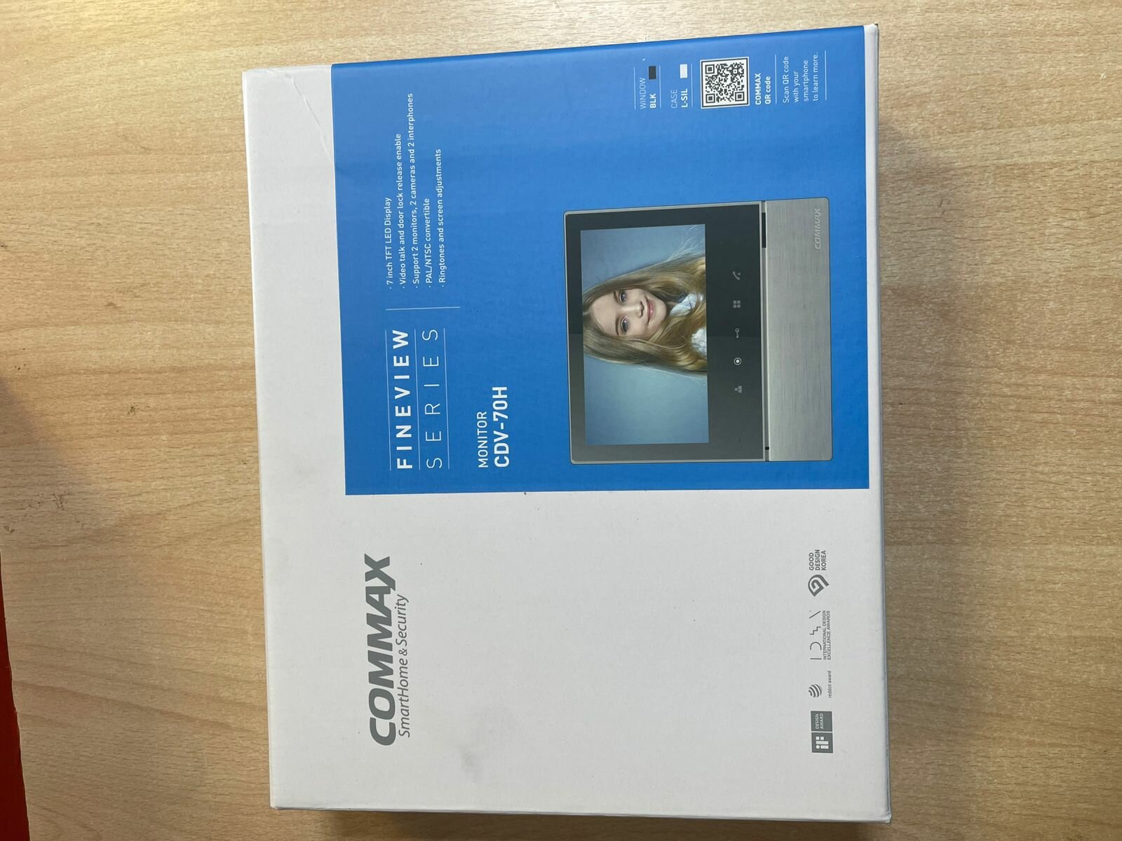 Монитор видеодомофона Commax CDV-70H Silver Black Smog экран 7 дюймов.