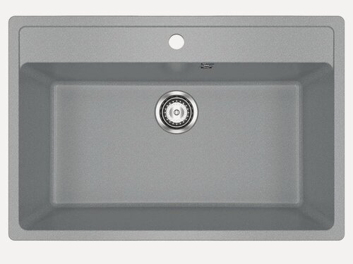 Изображение товара Мойка кухонная Ulgran U-600 -309 прямоугольная, 51x76, серая, матовая, российская