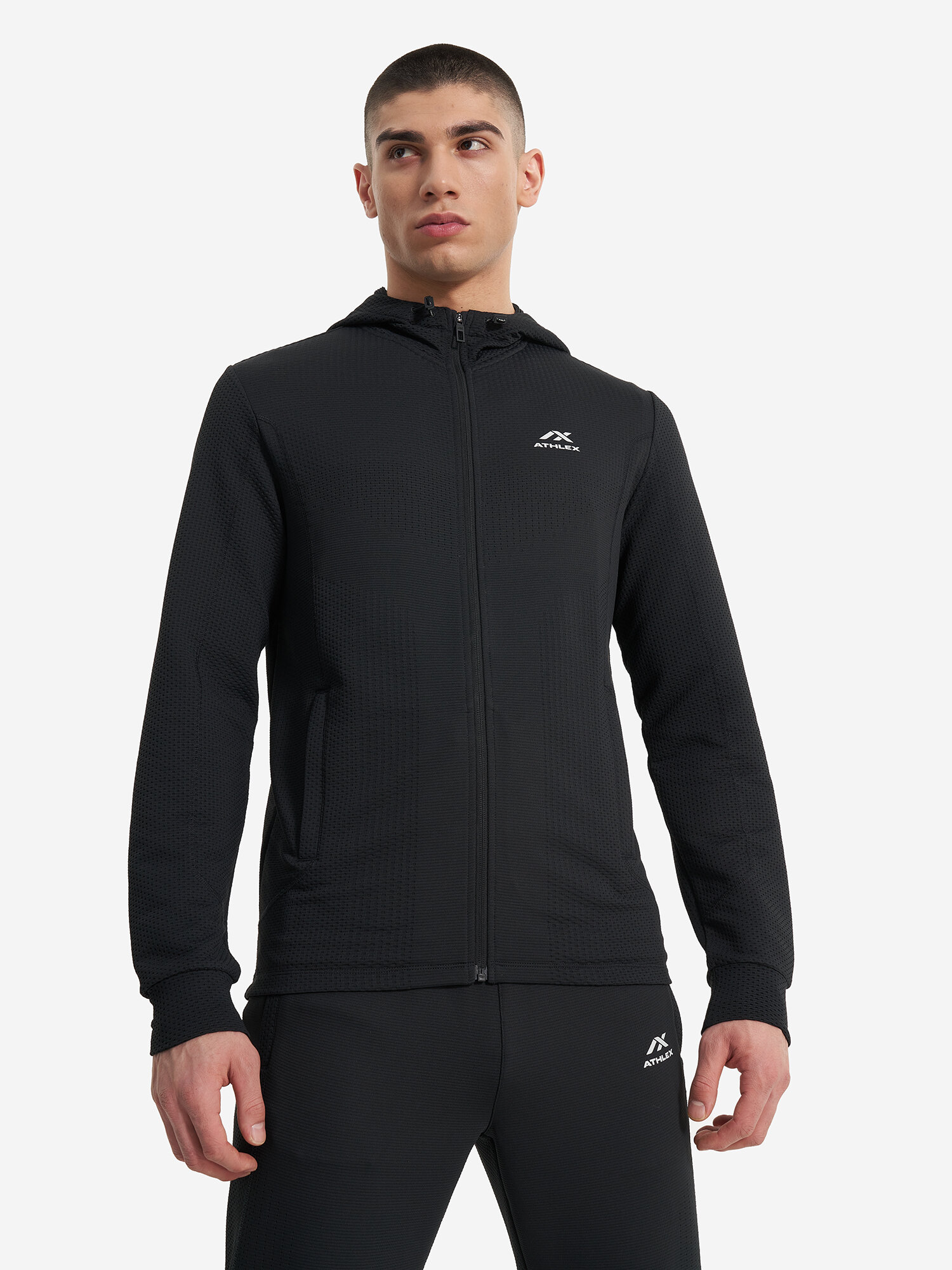 Толстовка спортивная ATHLEX, размер 46, , черный — фото 1