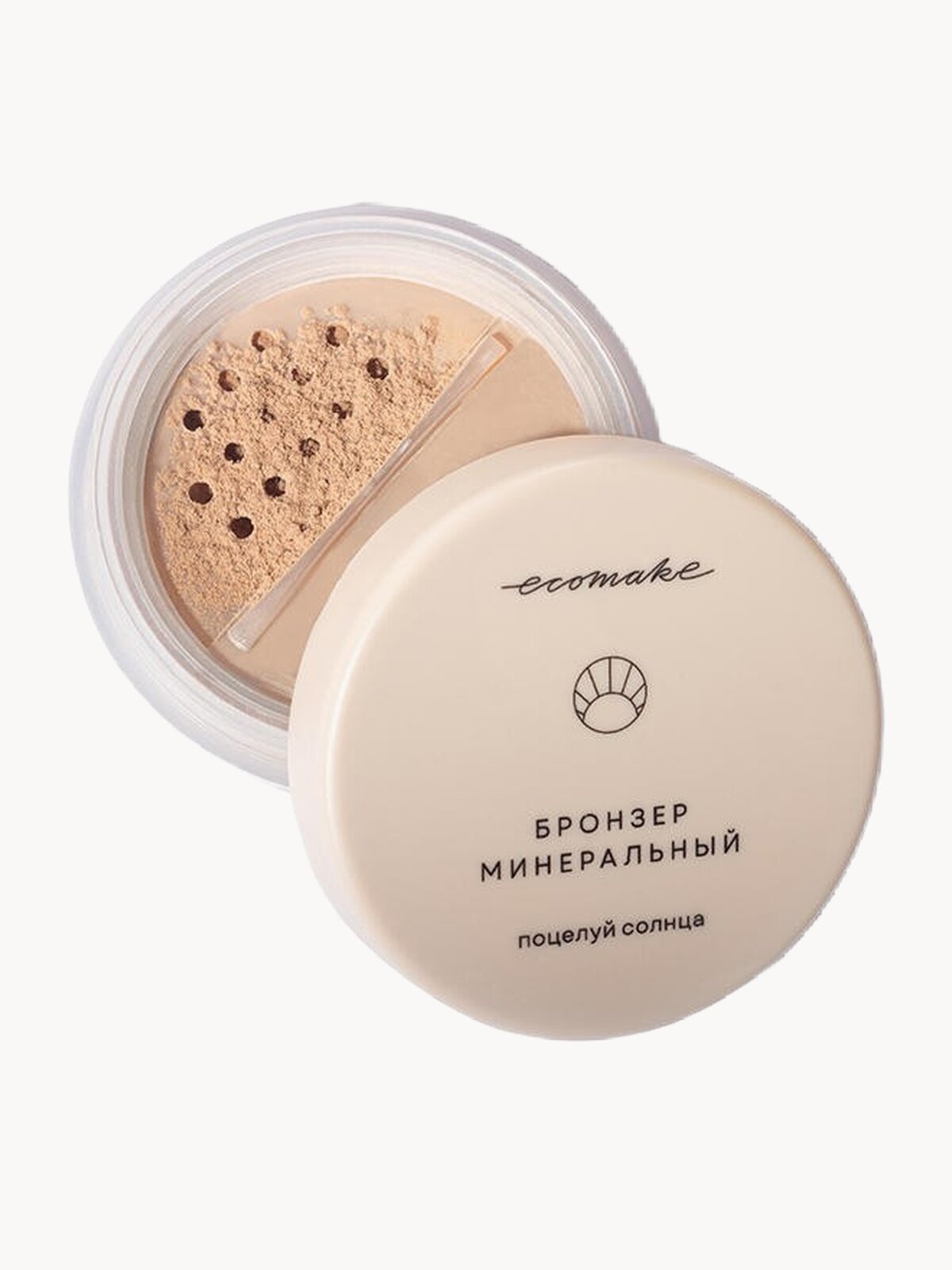 Бронзер Ecomake "Поцелуй Солнца", минеральный, сухой, рассыпчатый, для всех типов кожи