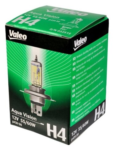 Лампа H4 Aqua Vision 55/60 P43t-38 032515 Valeo арт. 032515