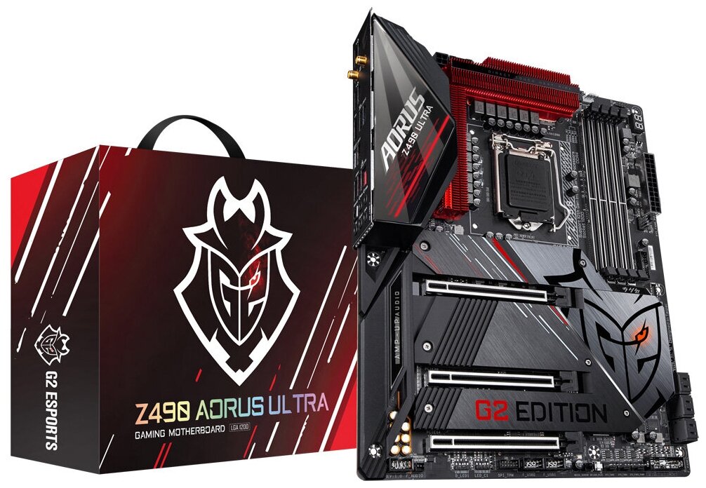 Gigabyte Z490 AORUS ULTRA G2 Socket 1200, Intel Z490, 4xDDR4, 2500 Мбит/с, Wi-Fi, Bluetooth, подсветка, ATX