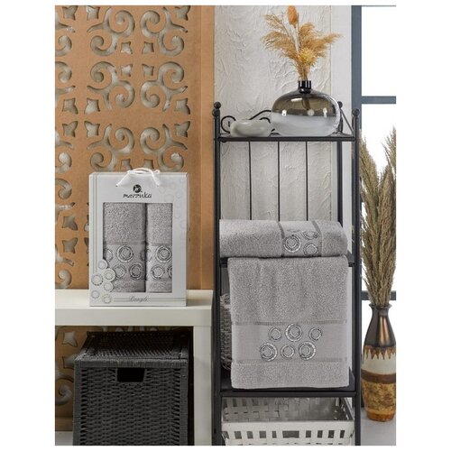 фото Oran merzuka полотенце bangle цвет: серый (50х90 см,70х140 см) br41158