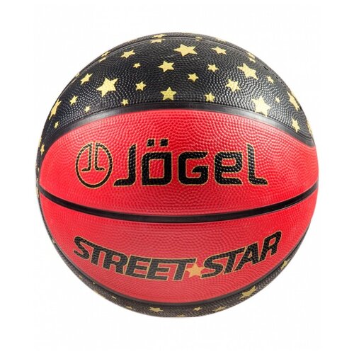 фото Баскетбольный мяч jogel street star №7, р. 7 черный/красный
