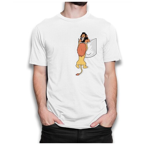 фото Футболка dream shirts шрам в кармашке мужская xs белая