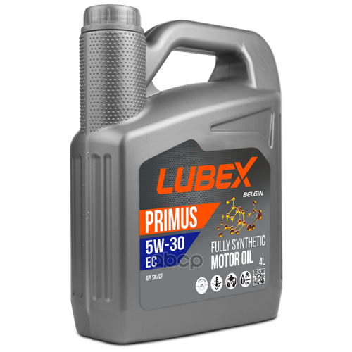 Lubex синт. мот.масло primus ec 5w-30 sn (4л), LUBEX L03413100404 (1 шт.)