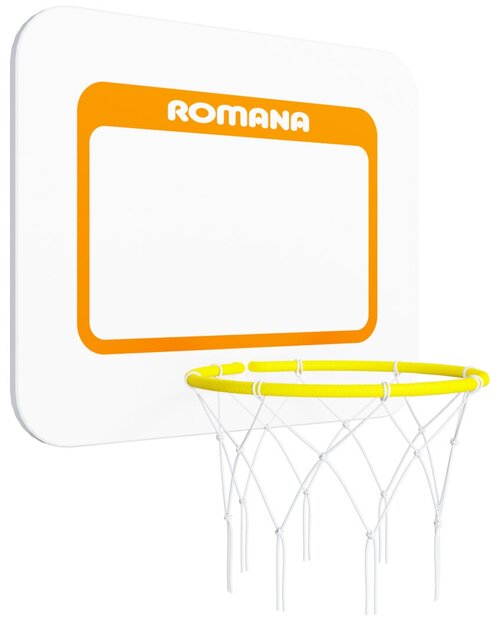 Щит баскетбольный ROMANA Dop12, белый/желтый