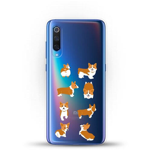 фото Силиконовый чехол 8 корги на xiaomi mi 9 andy & paul