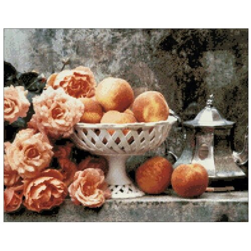 Гранни Набор алмазной вышивки Розы и персики (Ag4616) 38х48 см