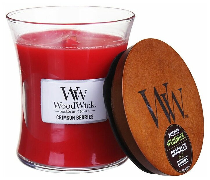 Woodwick/ Свеча средняя Красные ягоды / Crimson berries 275гр.