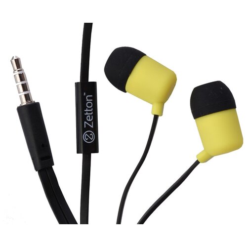 Проводные наушники Zetton Barrel yellow 170₽