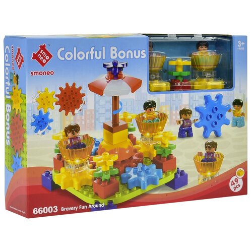 Конструктор Smoneo Colorful Bonus 66003 Веселая карусель, 49 дет.