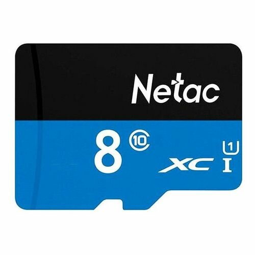 Карта памяти microSDHC NETAC P500 8 ГБ, 80 МБ/с, Class 10, NT02P500STN-008G-S, 1 шт.