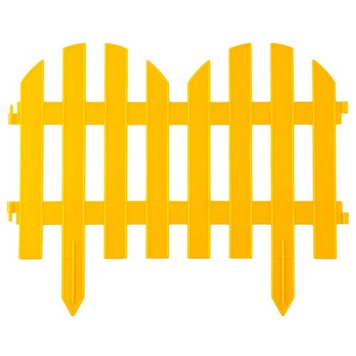 Забор декоративный GRINDA Палисадник 422205, 3 х 0.35 х 0.28 м, желтый