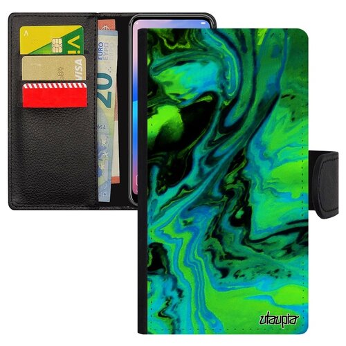 фото Чехол книжка на мобильный iphone 6 6s plus, "волны" текстура краски utaupia