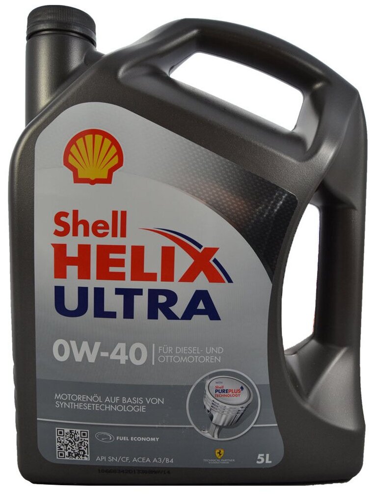 Shell 0w40 5l helix ultra синтетическое моторное масло для а м 550065928