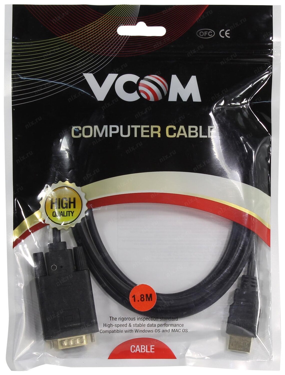 Аксессуар Vcom HDMI M to VGA M 1.8m CG596-1.8M