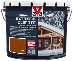 V33 антисептик для экстремальной защиты дерева Extreme Climate, 9 л, вишня