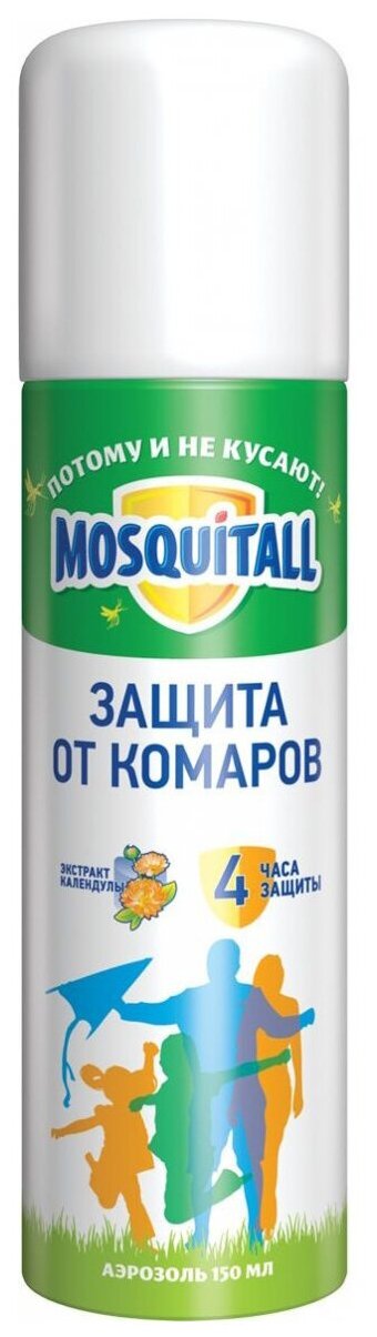 Аэрозоль Mosquitall Защита для взрослых от комаров, 150 мл