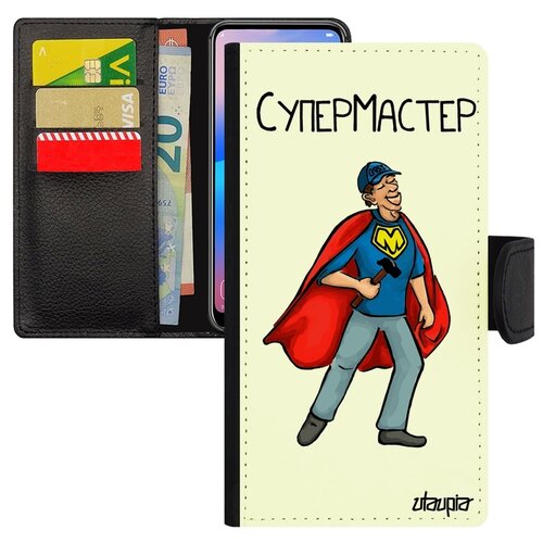 фото Чехол книжка для телефона xiaomi mi 8, "супермастер" мастер супергерой utaupia