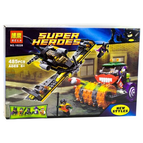 Конструктор Lari (Bela) Super Heroes 10228 Паровой каток Джокера, 485 дет. конструктор lari bela super heroes 10237 спайдер трайк против электро 69 дет