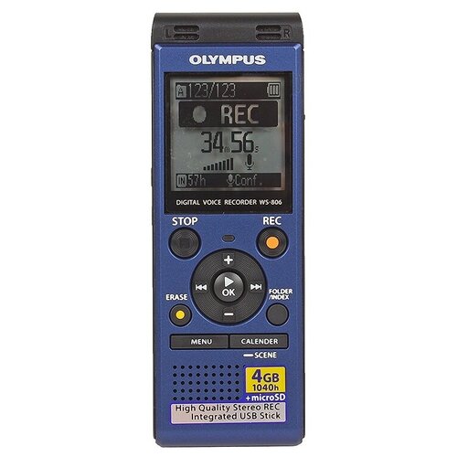 OLYMPUS Цифровой диктофон Olympus WS-806 4Gb синий 719000₽