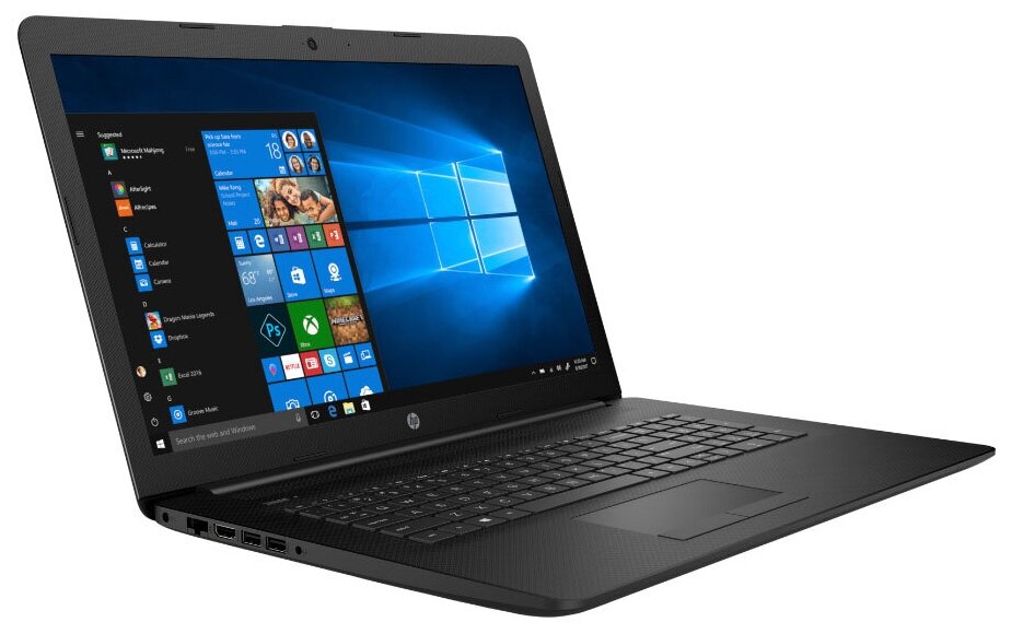 17.3" Ноутбук HP 17-by2013ur (1600x900, Intel Pentium Gold 2.4 ГГц, RAM 8 ГБ, SSD 256 ГБ, Win10 Home), 286W1EA, черный