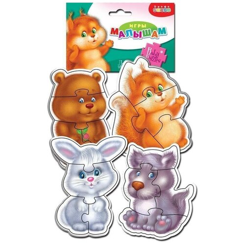 фото Набор пазлов дрофа-медиа лесные зверята (3401)