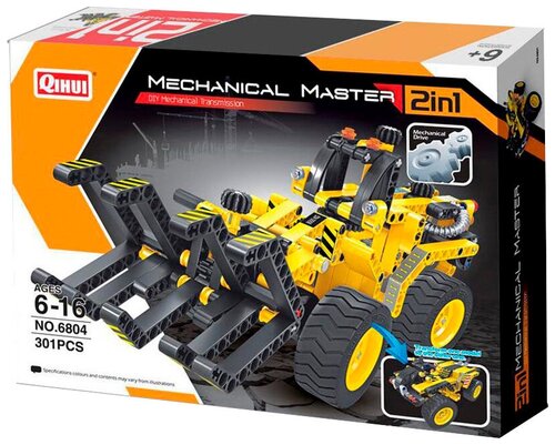 Конструктор QiHui Mechanical Master 6804 Трактор и багги, 301 дет.