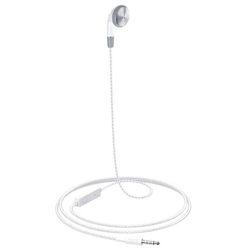 Проводные наушники Hoco M61, white проводные наушники внутриканальные hoco m1 pro series earphones 3 5 jack белый 1 шт