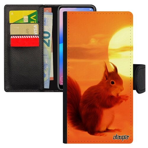 фото Чехол-книжка для мобильного galaxy s7 edge, "белка" белочка рыжая utaupia